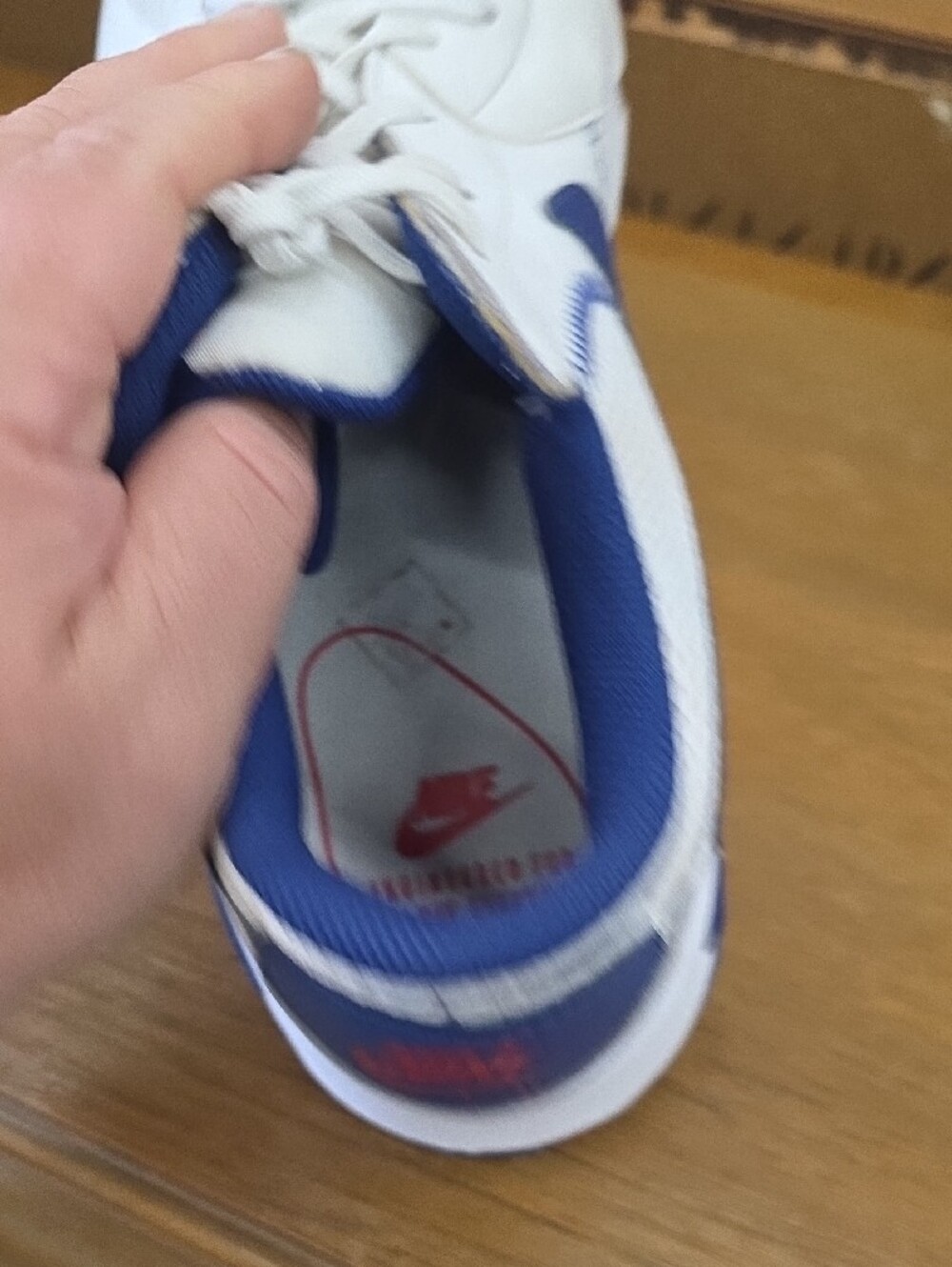Nike Men's White & Blue Air Max Lifestyle Sneakers - Picture 8 of 11